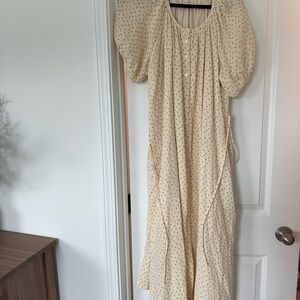 Elegant Cream Floral Dress